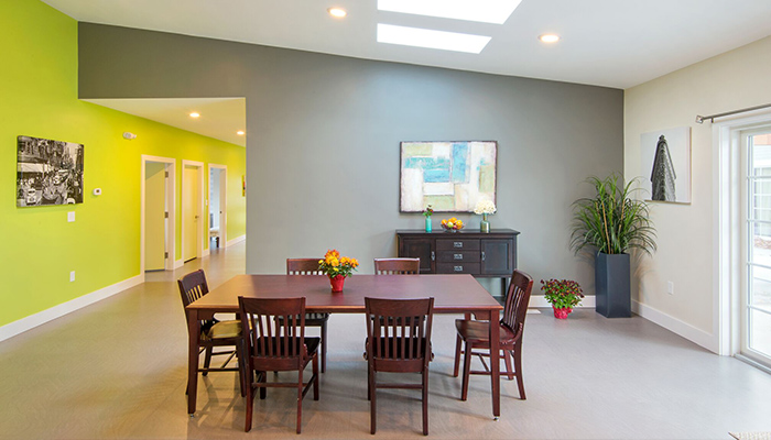 spacious dining area